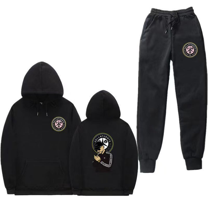 Women's set of hoodie and jogging pants with unique print Lune London
