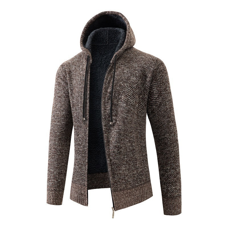 Comfortable knitted jacket for men with hood Lune London
