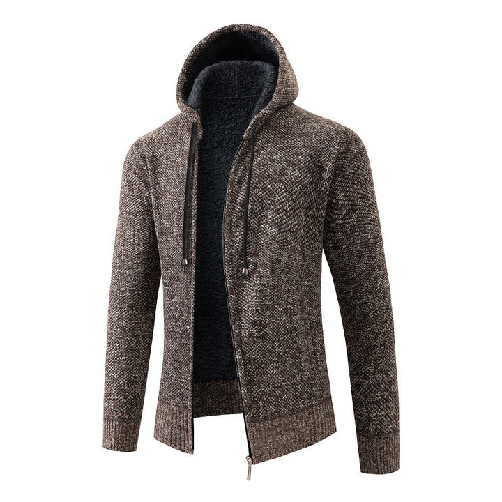 Comfortable knitted jacket for men with hood Lune London