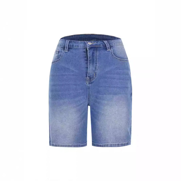 Women's denim shorts with casual cut and casual details Lune London