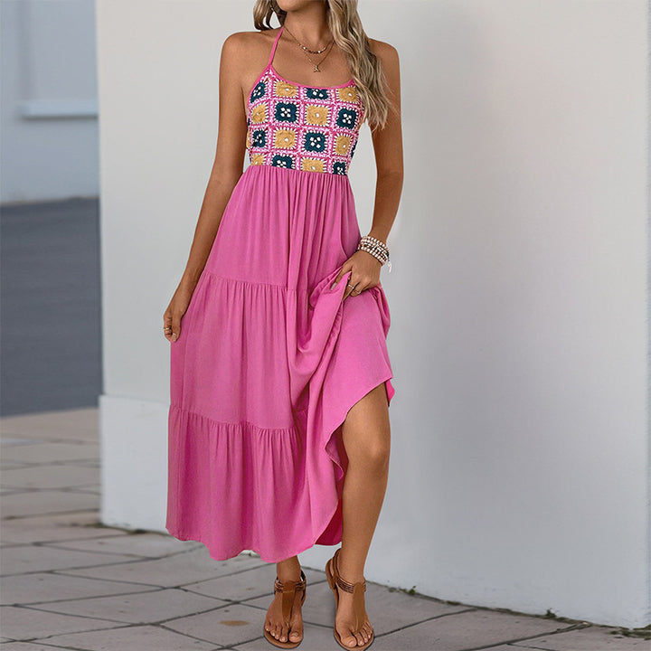Chic Women's Maxi Dress with Frills inspired by Boho Lune London