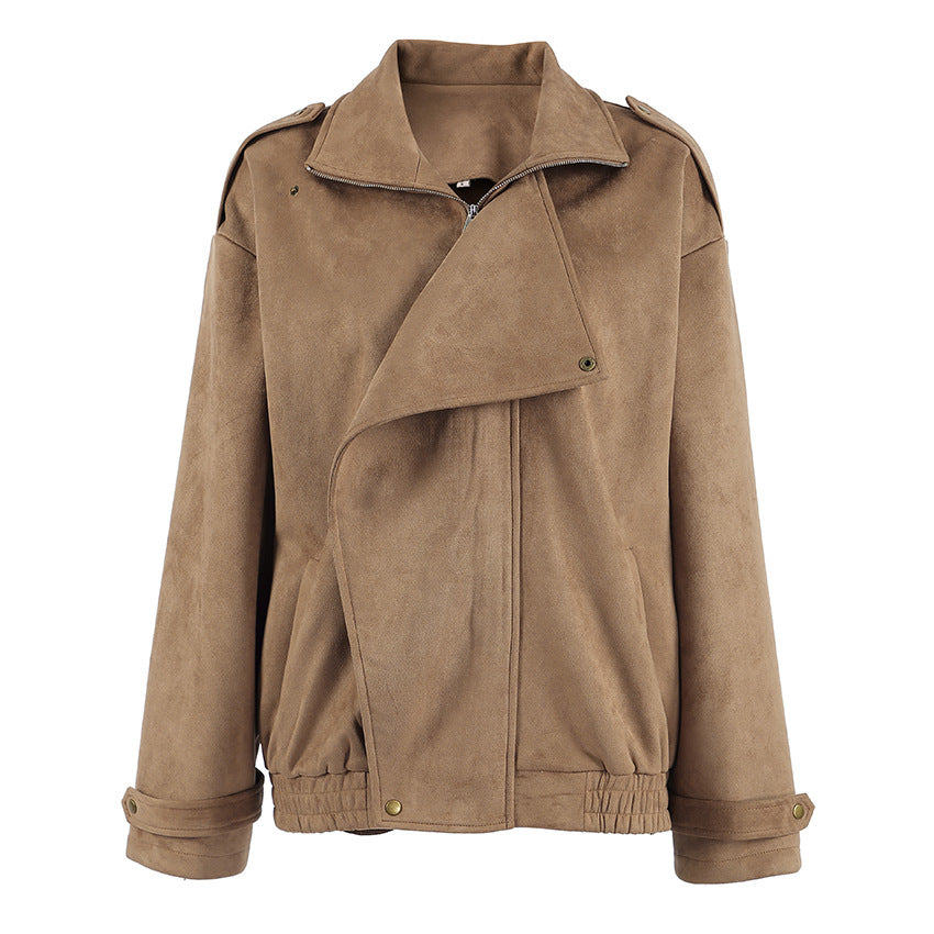 Lune London Soft Suede Casual Oversized Jacket for Women