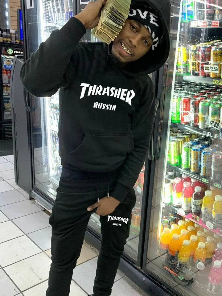 Men's hoodie and jogger pants set with catchy logo Lune London