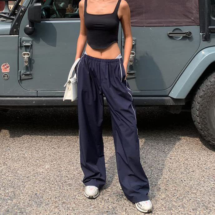 Women's Sporty Pants with Loose Fit and Elastic Waistband Lune London