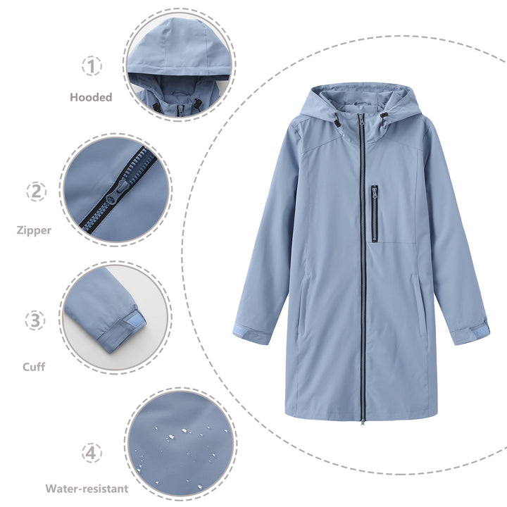 Functional women's jacket with adjustable hood Lune London
