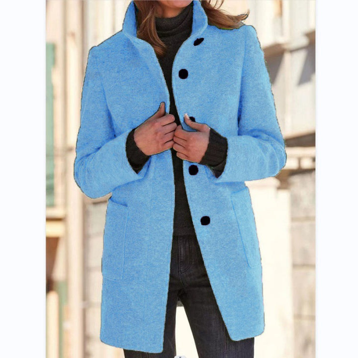 Elegant wool jacket for women with practical pockets and button closure Lune London