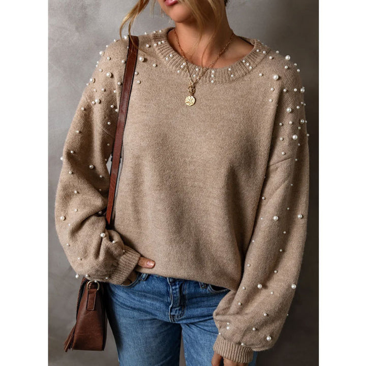 Pull en tricot pour femmes avec détails en perles Chic & Stil