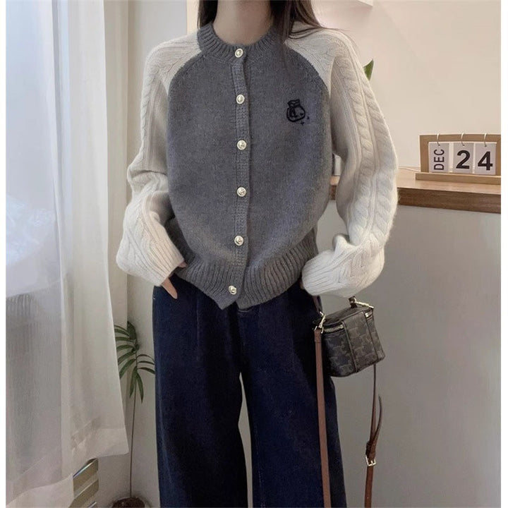 Ladies cardigan with decorative braided patterns Lune London