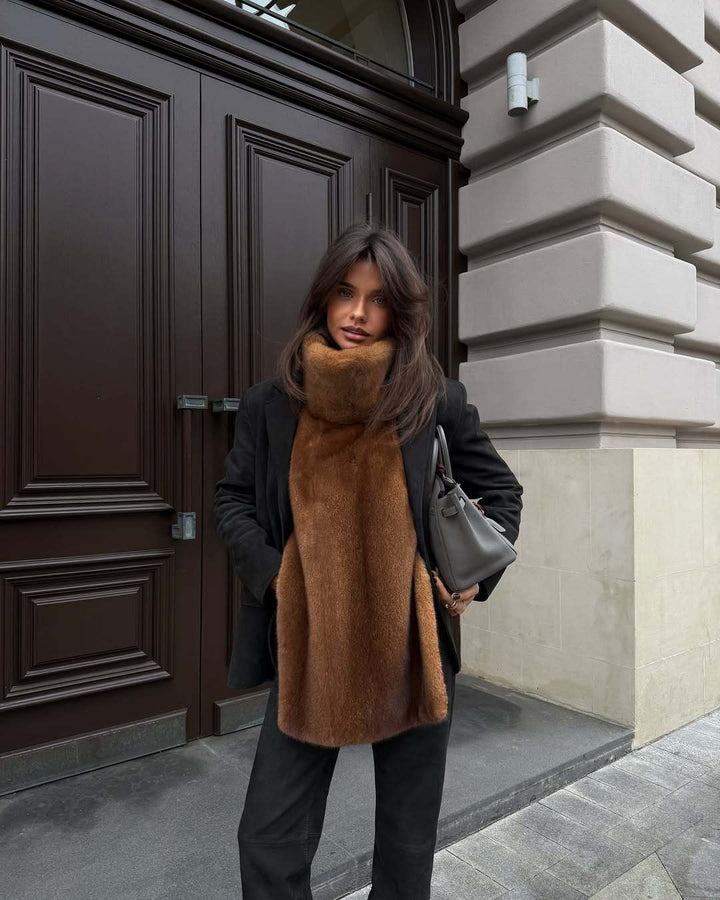Faux fur scarf women Lune London
