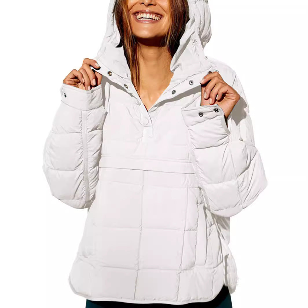 Casual winter jacket for women with quilted design and collar Lune London
