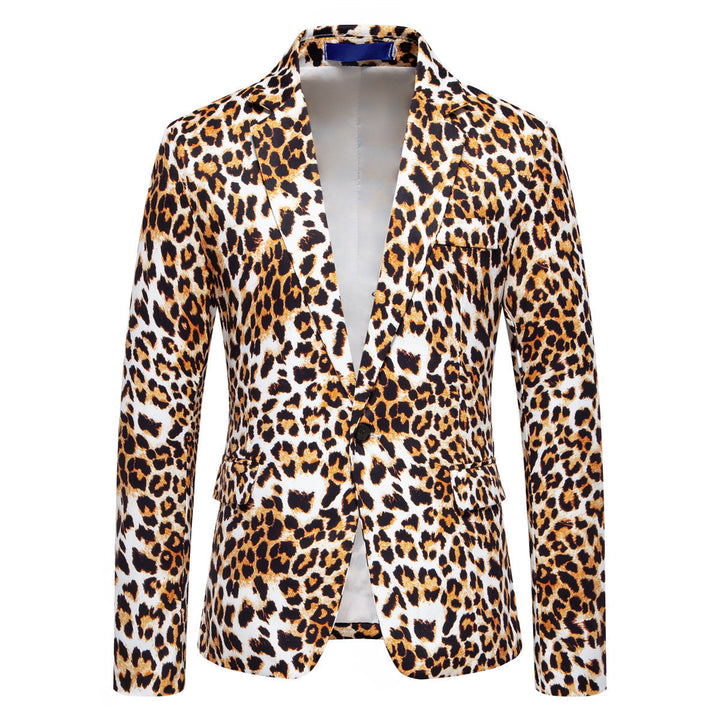 Men's Stylish Blazer with Animal Print and Slim Fit Lune London