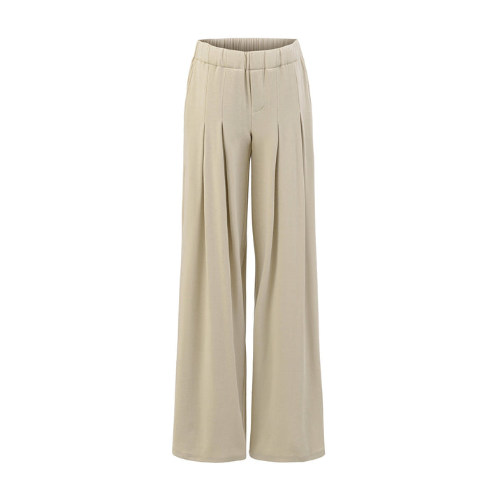 Lune London Wide Casual Trousers for Women with Pleated Waist