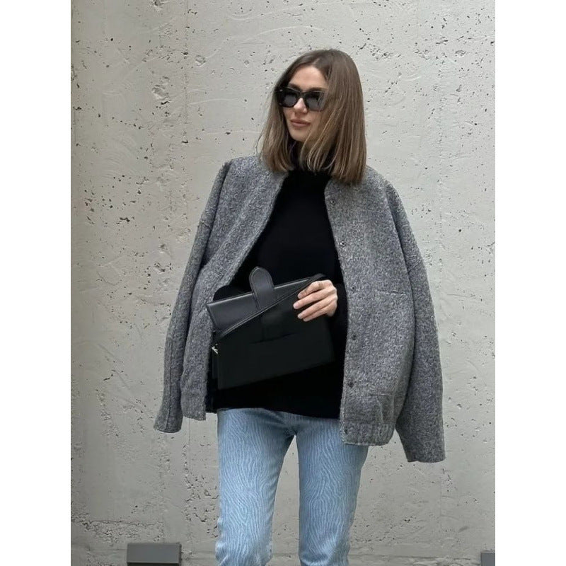 Cool oversized wool blend jacket Women Lune London