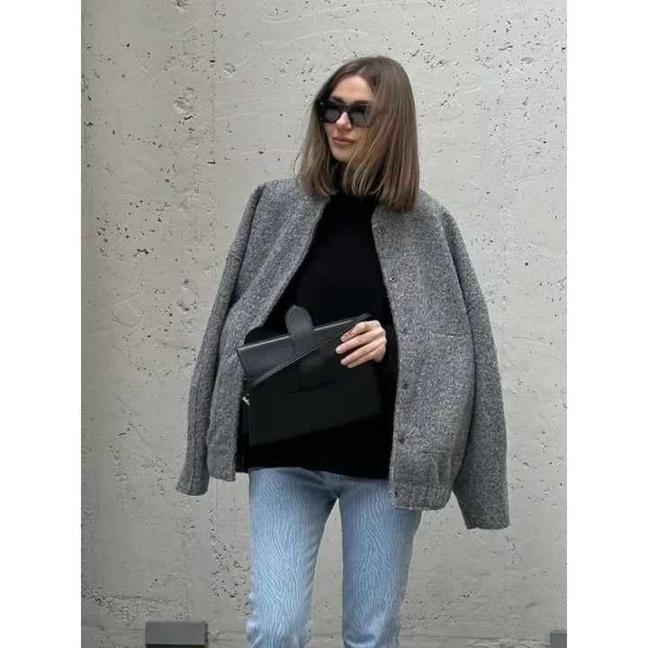 Cool oversized wool blend jacket Women Lune London