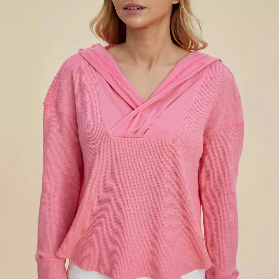 Ladies leisure Hoodie with refined neckline Lune London