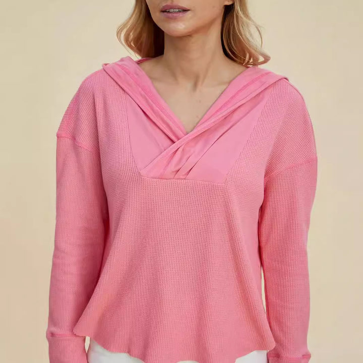 Ladies leisure Hoodie with refined neckline Lune London