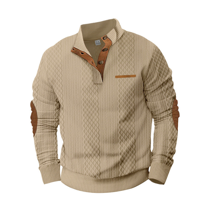 Knitted sweater for men with textured design and contrasting details Lune London