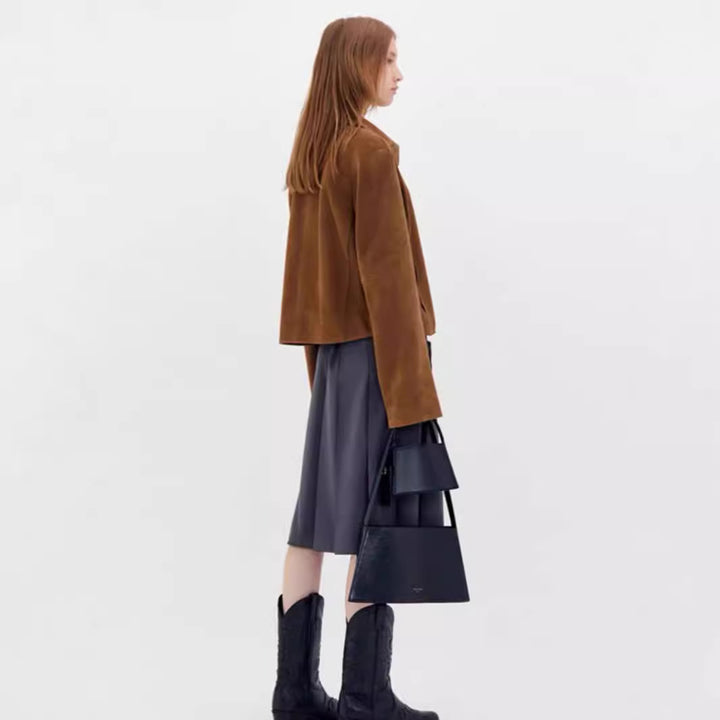 Leather jacket for women with a soft look and a sporty cut Lune London