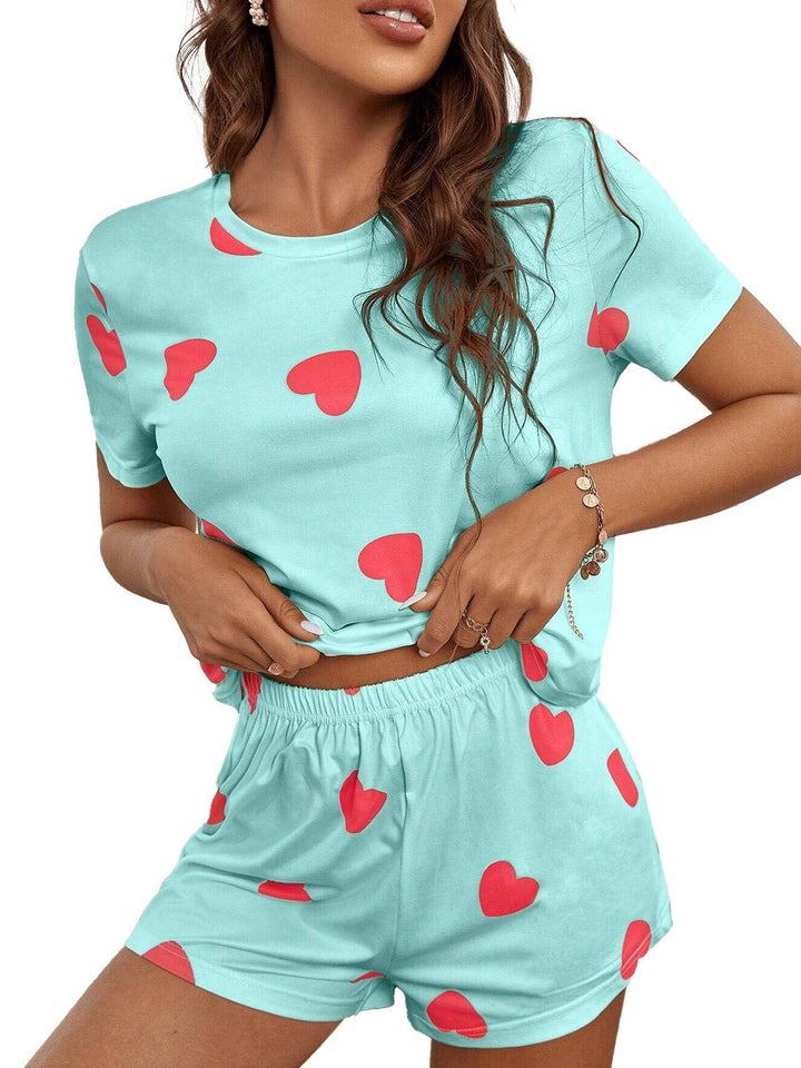 Lune London Women's Heart Print Loungewear Set