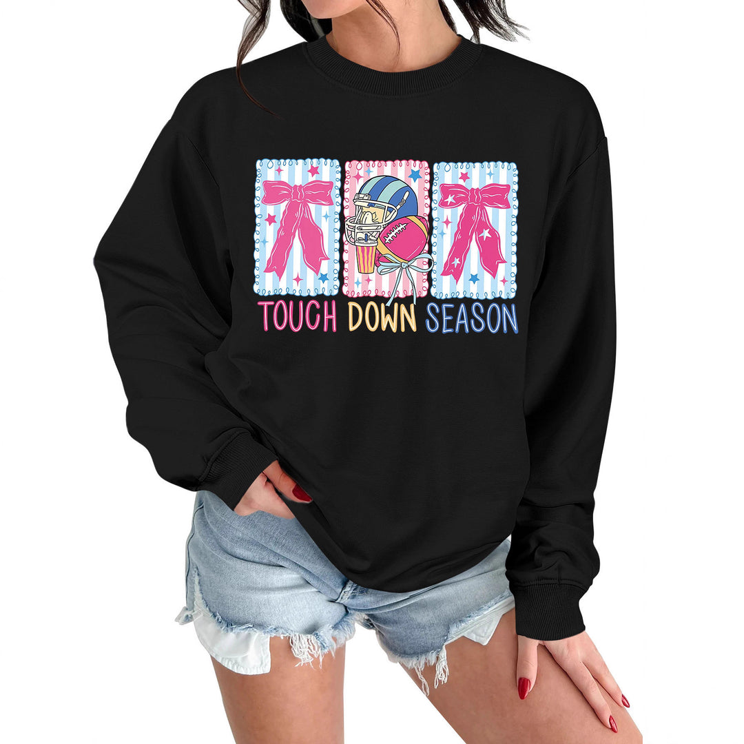Sweat-shirt femme avec motif de football créatif et coupe décontractée Chic & Stil