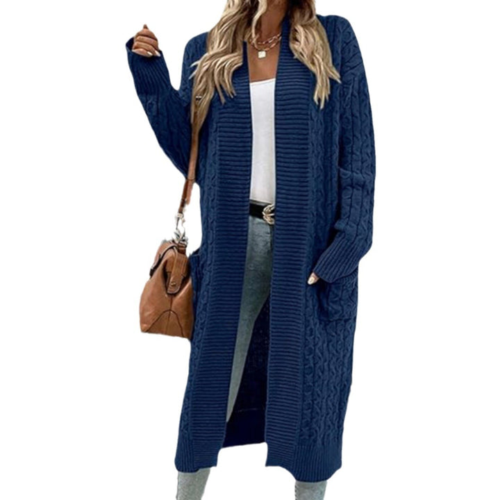 Cardigan femme en tricot épais avec design ouvert et poches pratiques Chic & Stil