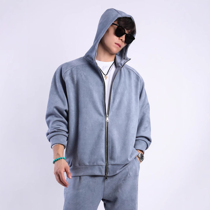 Ladies Fleece Hoodie with a practical zipper on the front and a comfortable fit Lune London