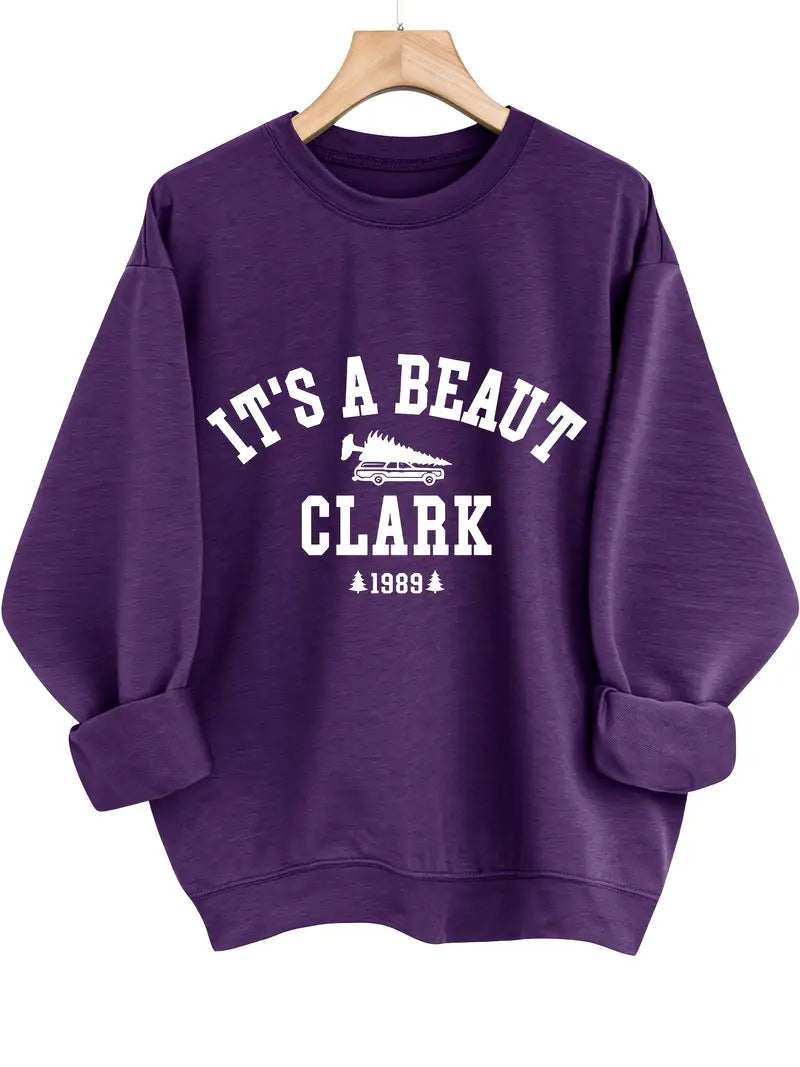Sweat-shirt pour femmes avec lettrage décontracté et coupe confortable Chic & Stil
