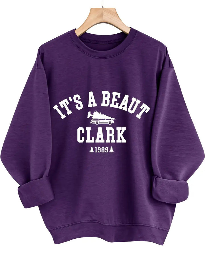 Sweat-shirt pour femmes avec lettrage décontracté et coupe confortable Chic & Stil