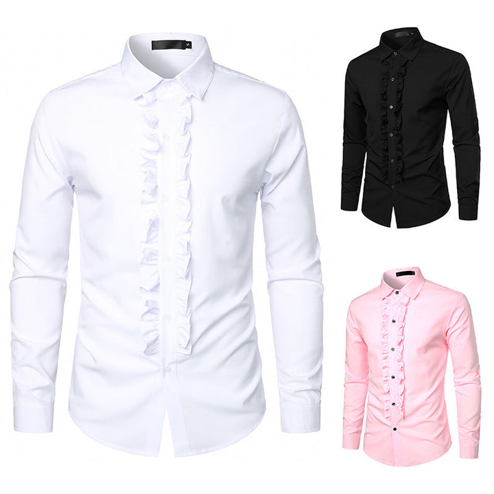 Men's Elegant Shirt with Ruffle Details Lune London