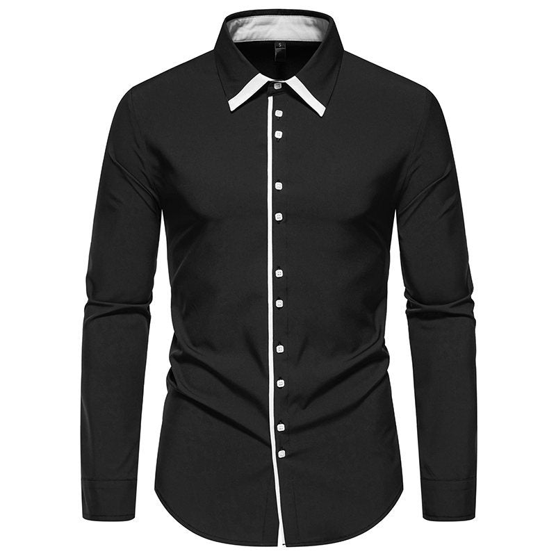 Elegant men's shirt with contrasting collar Lune London