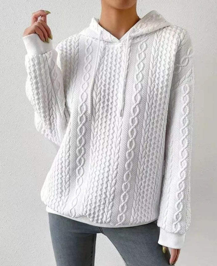 Lune London | Hooded jacquard sweater