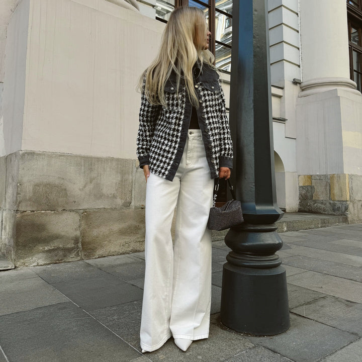 Elegant checkered jacket for women with a loose fit and high-quality details Lune London