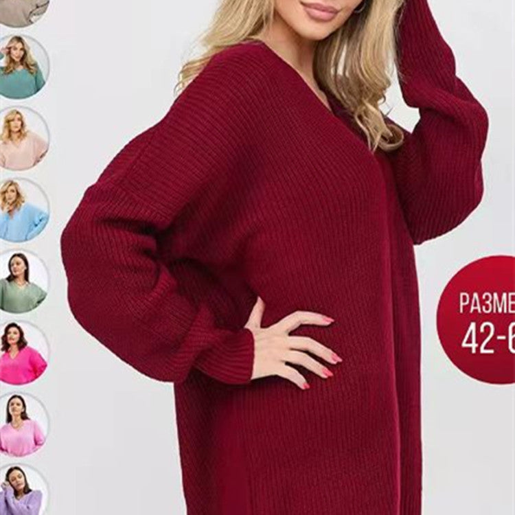 Lune London V neck sweater for women with a relaxed fit