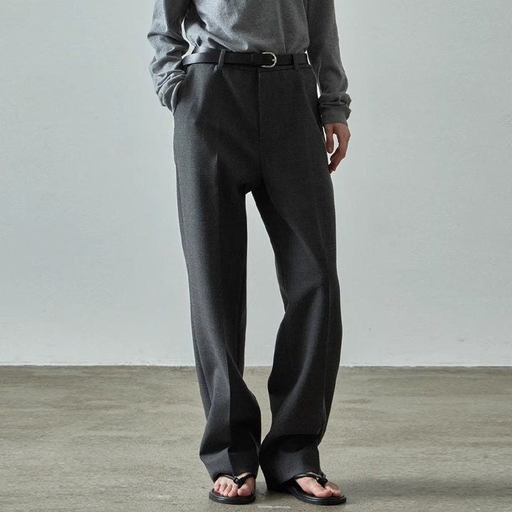 Pantalons de costume à coupe large pour femmes avec taille haute Chic & Stil