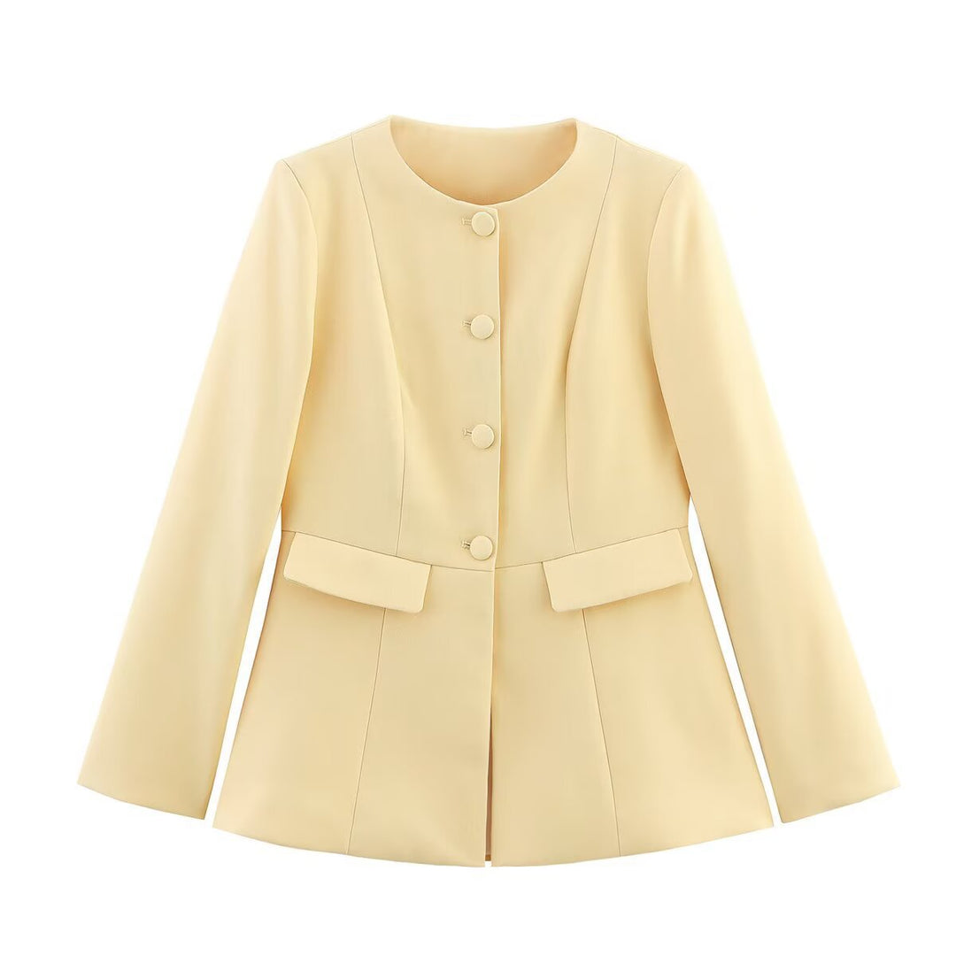Veste blazer élégante pour femmes avec design structuré et poches pratiques Chic und Stil