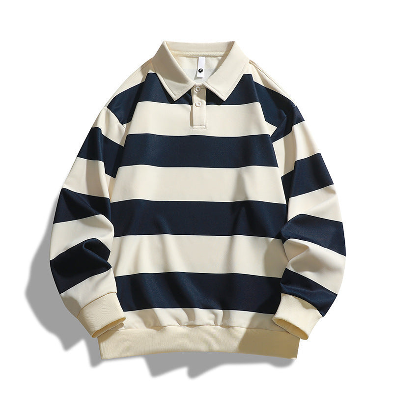 Lune London Women's Block Stripe Polo Sweatshirt