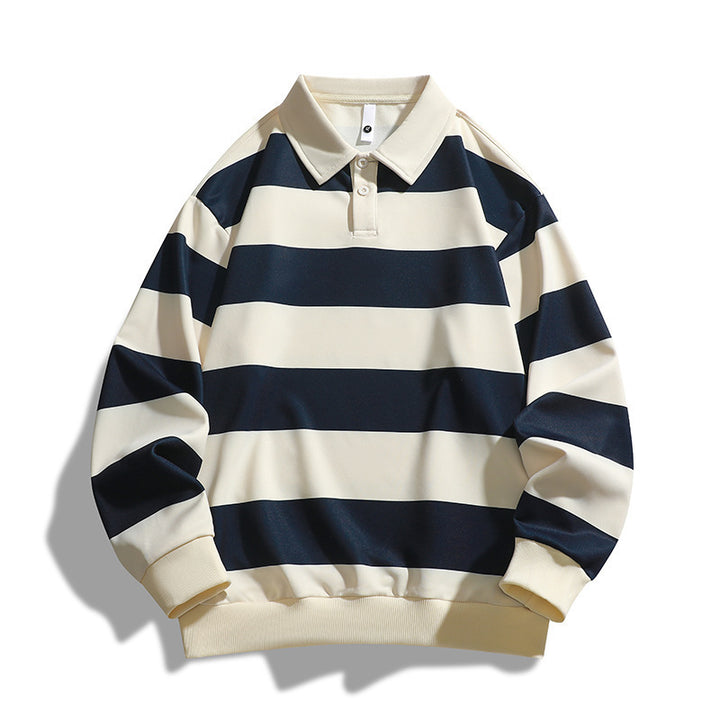 Lune London Women's Block Stripe Polo Sweatshirt