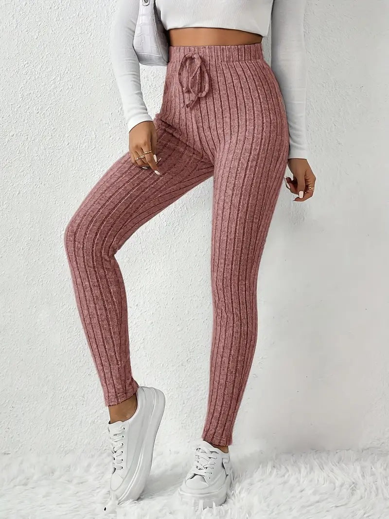 Women Padded Sweatpants with Rib Structure Lune London