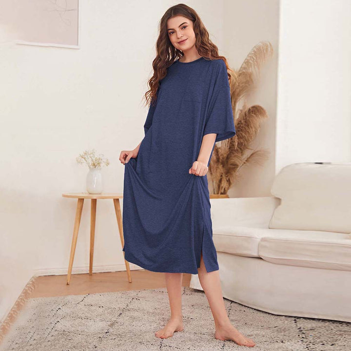 Nuisette décontractée pour femmes avec fentes latérales et poche poitrine pratique Chic & Stil