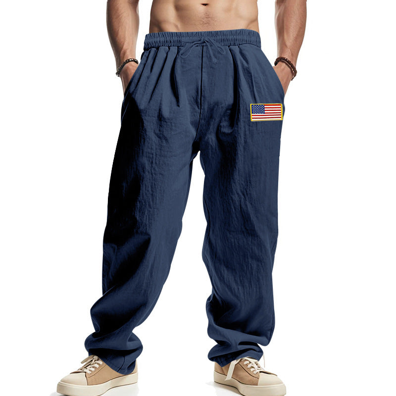 Men's casual leisure pants with elastic waistband and practical side pockets Lune London
