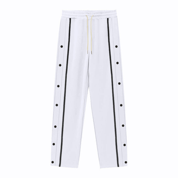 Sport leisure pants for men with snap buttons on the side and elastic waist Lune London