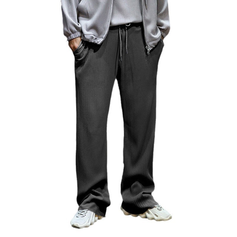 Casual knit pants for men with elastic waistband and practical side pockets Lune London