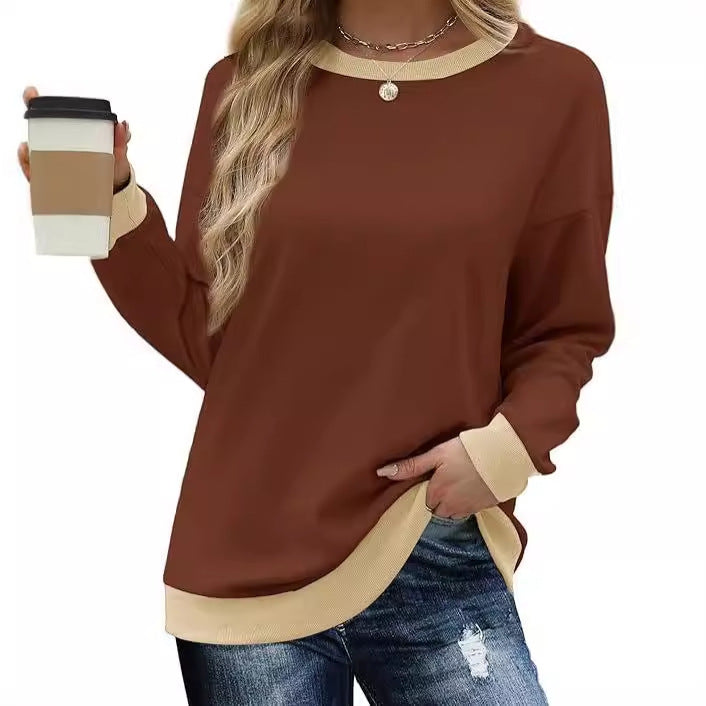 Women's comfortable sweatshirt with raglan sleeves and a decorative collar Lune London