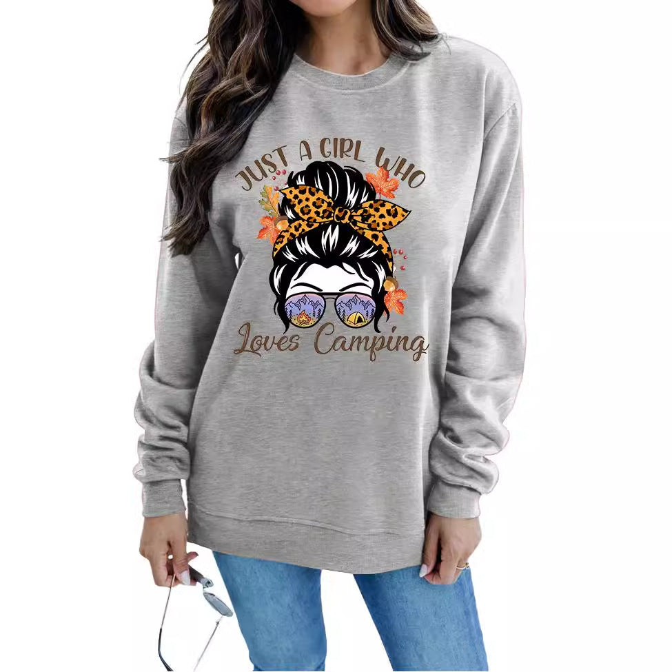 Sweatshirt pour femmes avec motif artistique de camping Chic & Stil