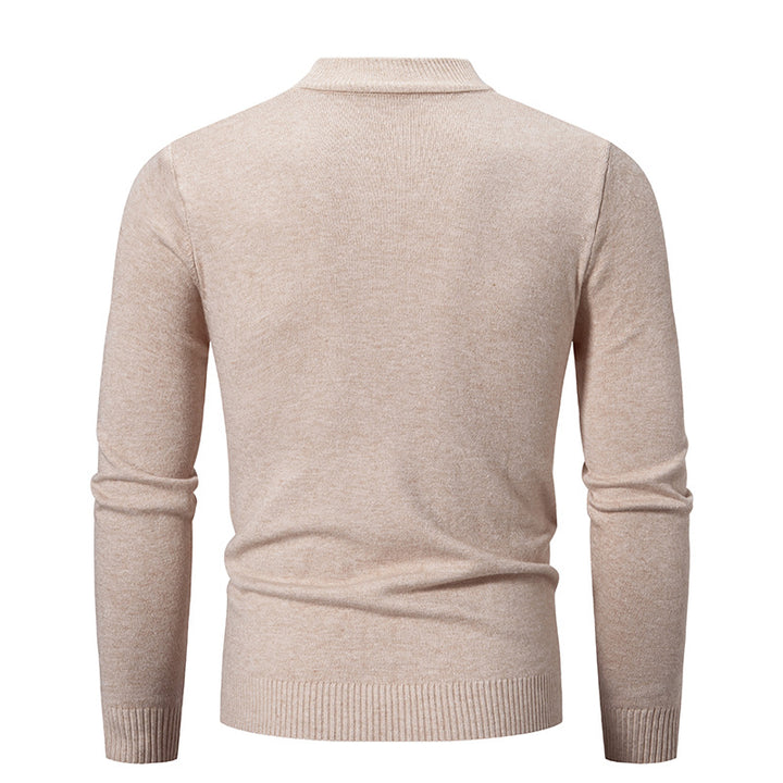 Lightweight knitted sweater for men with high collar and elastic cuffs Lune London