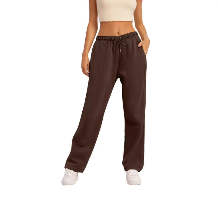 Women's wide casual pants with elastic waistband and practical side pockets Chic & Stil 1773783716