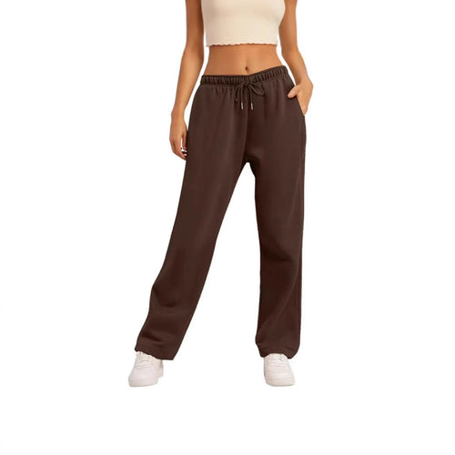 Women's wide casual pants with elastic waistband and practical side pockets Chic & Stil 1773783716