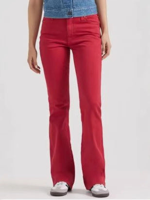 Flared jeans for women with vertical stripes and high waist Lune London