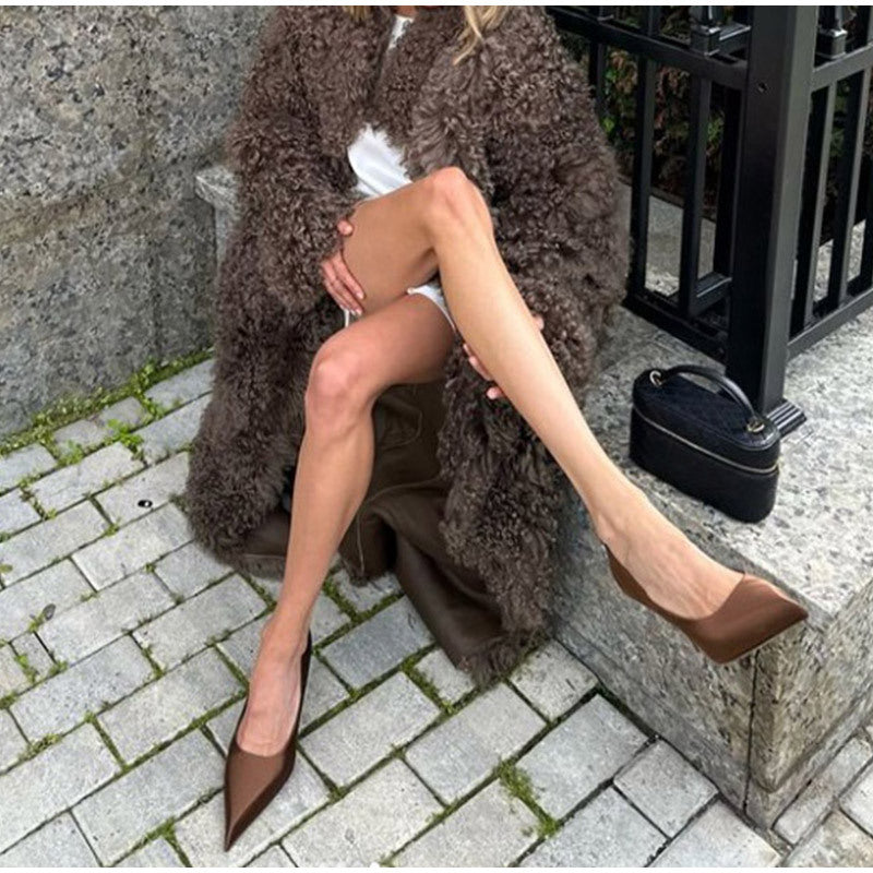 Luxury faux fur coat for women in oversized style Lune London