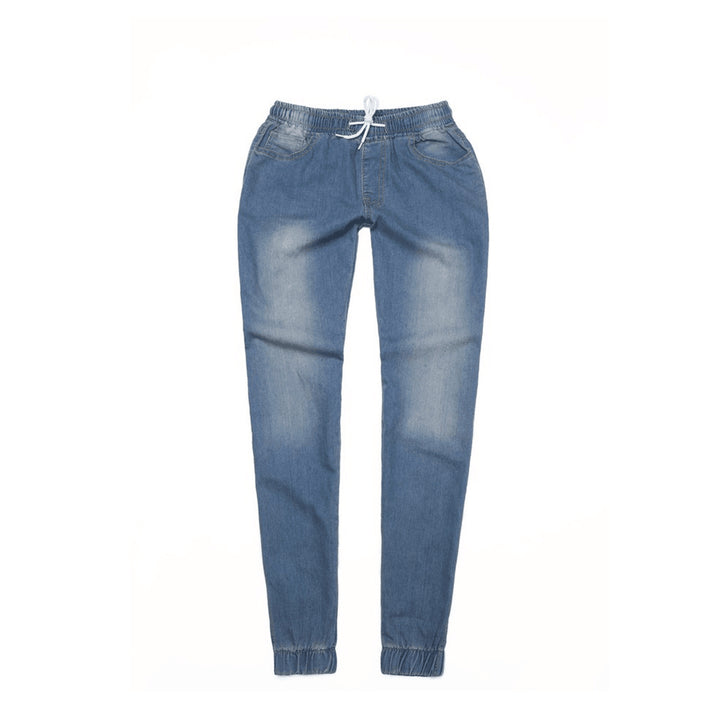 Women's Sporty Denim Jogging Pants Lune London